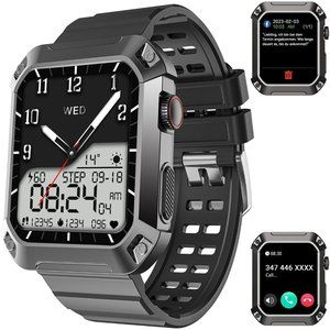 600mAh 1.83" Fitness Tracker 114 Sport Modes IP68 Waterproof Smartwatch
